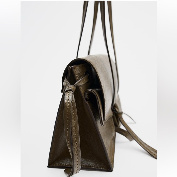 Zara pocketed shoulder bag green - Picture 4 of 9